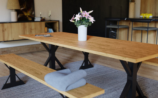 Trestle Oak Dining Table